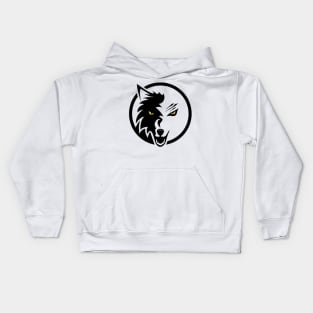 Circular Wolf Head Kids Hoodie